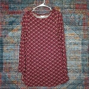 JJill womens geometric Ponte midi dress M EUC